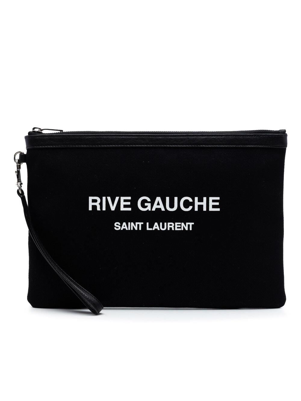 Saint Laurent Canvas Rive Gauche Clutch #339747S49B